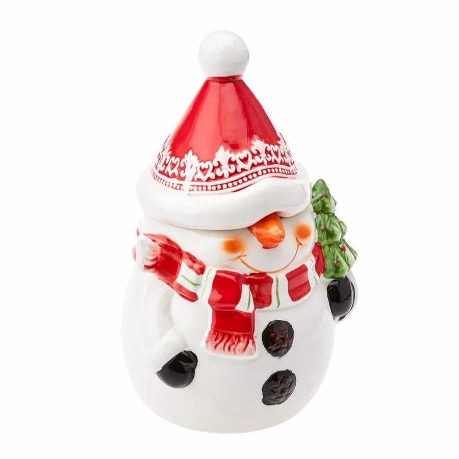 Storage Jars | Karaca Karaca New Year Christmas Snowman Ceramic Storage Jar, 1700Ml, Multi