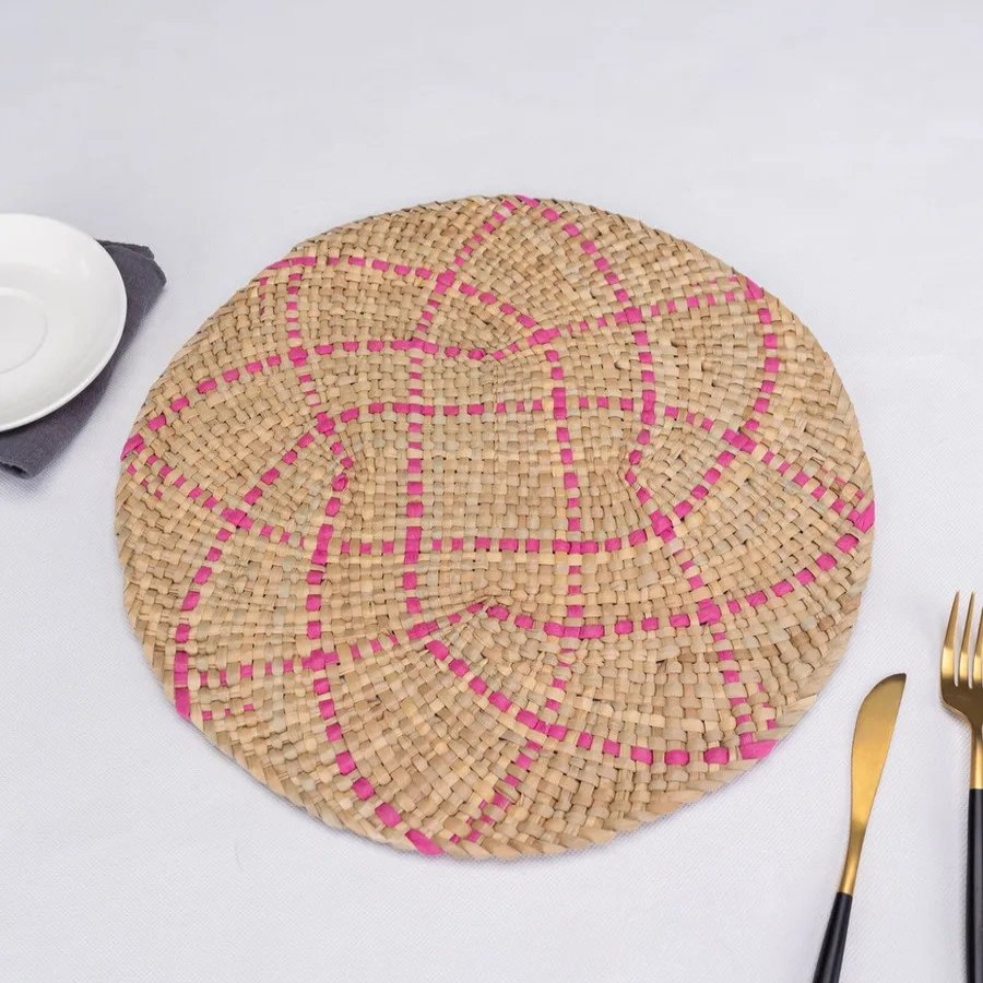 Placemats | Karaca Home Karaca Home Wilton Placemat Set, 2 Piece, 38Cm, Straw Pink