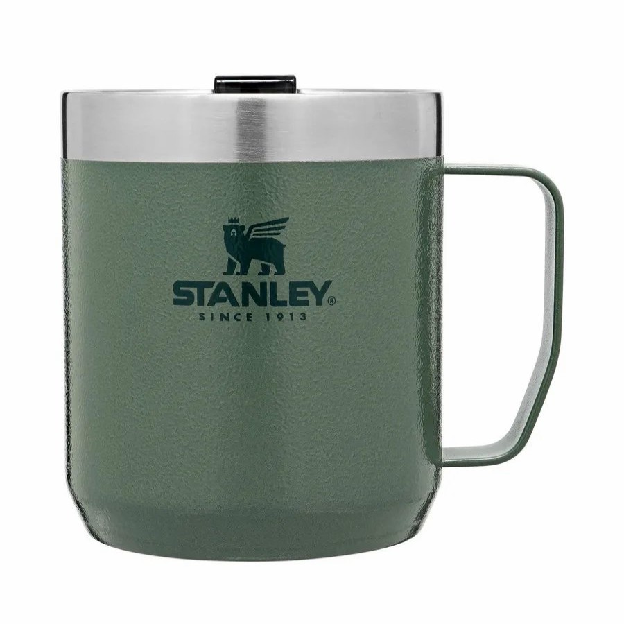 Stainless Steel Flasks | Stanley Stanley Legendary Stainless Steel Camp Mug, 0.35L, Hammertone Green