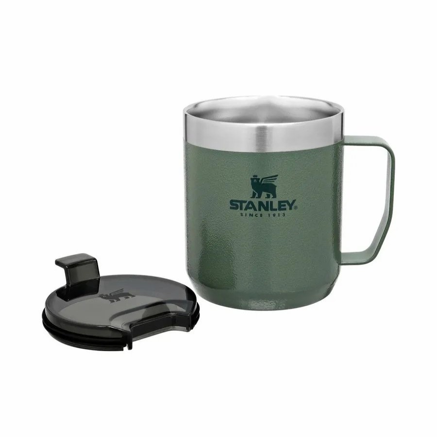 Stainless Steel Flasks | Stanley Stanley Legendary Stainless Steel Camp Mug, 0.35L, Hammertone Green