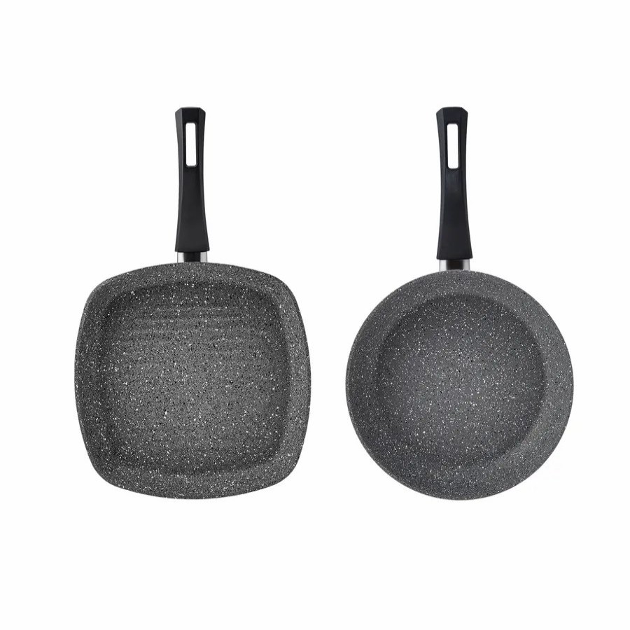 Pan Sets | Karaca Karaca Gris Biogranite 2-Piece Non-Stick Pan Set, Grey