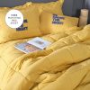 Duvets | Karaca Home Karaca Home Motto Cotton Comfort Duvet Set With Bed Sheet, Single, Mustard