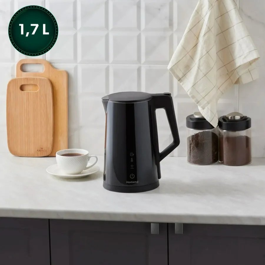 Kettles | Homend Homend Smart Heatrow 1616Uk Kettle, 1.7L, Black