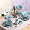 Reactive Glaze Dinner Sets | Karaca Karaca 30-Piece Reactive Glaze Dinner Set For 6 People, Turquoise