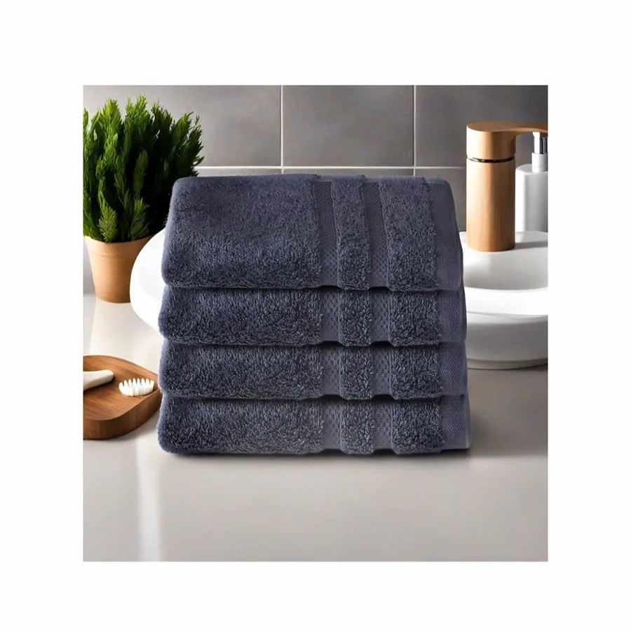 Towel Sets | Nautica Home Nautica Home Crew Guest 100% Turkish Cotton Towel Set, 4 Piece, 30Cmx50Cm, Anthracite