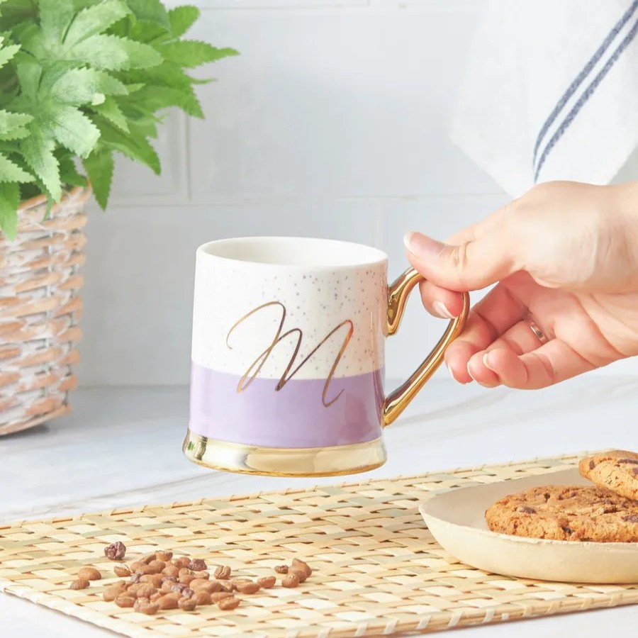 Mugs | Karaca Karaca Letter M Porcelain Mug, 330Ml, Multi