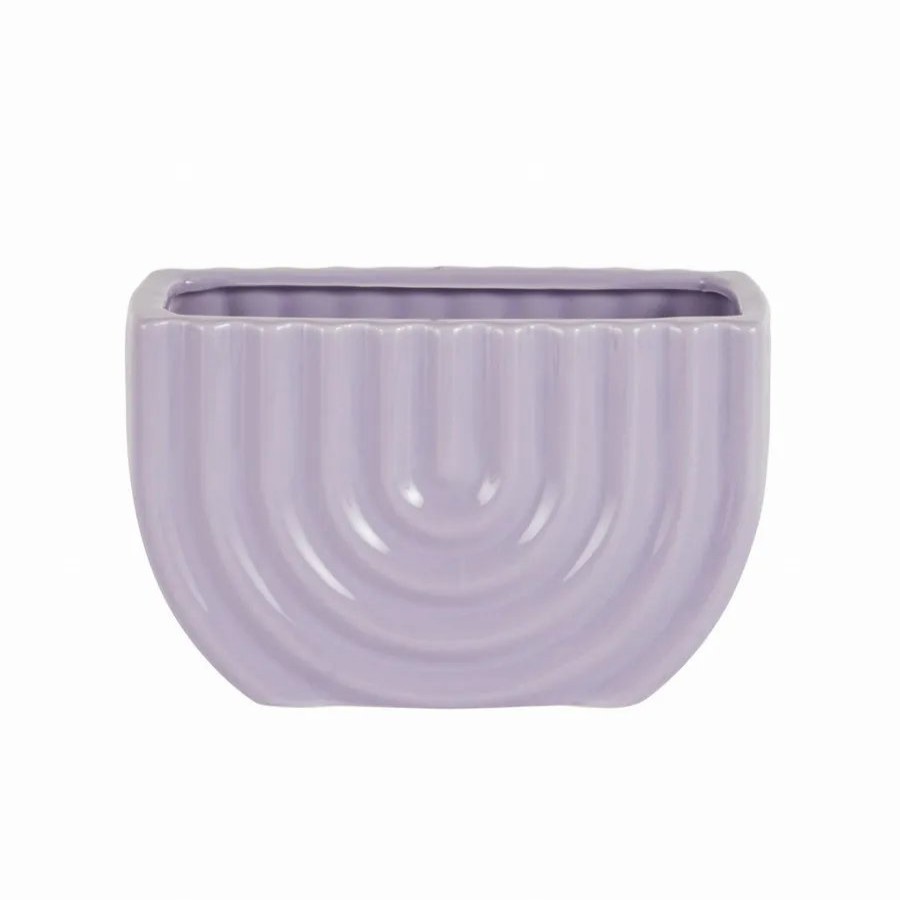 Plant Pots | Karaca Home Karaca Home South Beach California Ceramic Decorative Plant Pot, 17.4Cmx8Cmx10.4Cm, Lilac