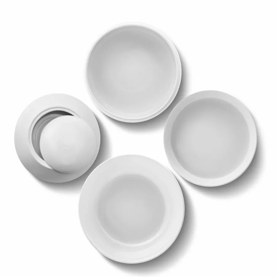 Bowls | Karaca Karaca X Sariyer Design Sphere 4 Piece Porcelain Snack Bowl With Lid, White