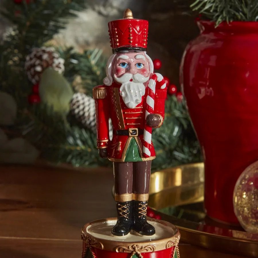 Ornaments | Karaca Home Karaca Home New Year Christmas Musical Nutcracker Figure, 8Cmx8Cmx12Cm, Red Multi