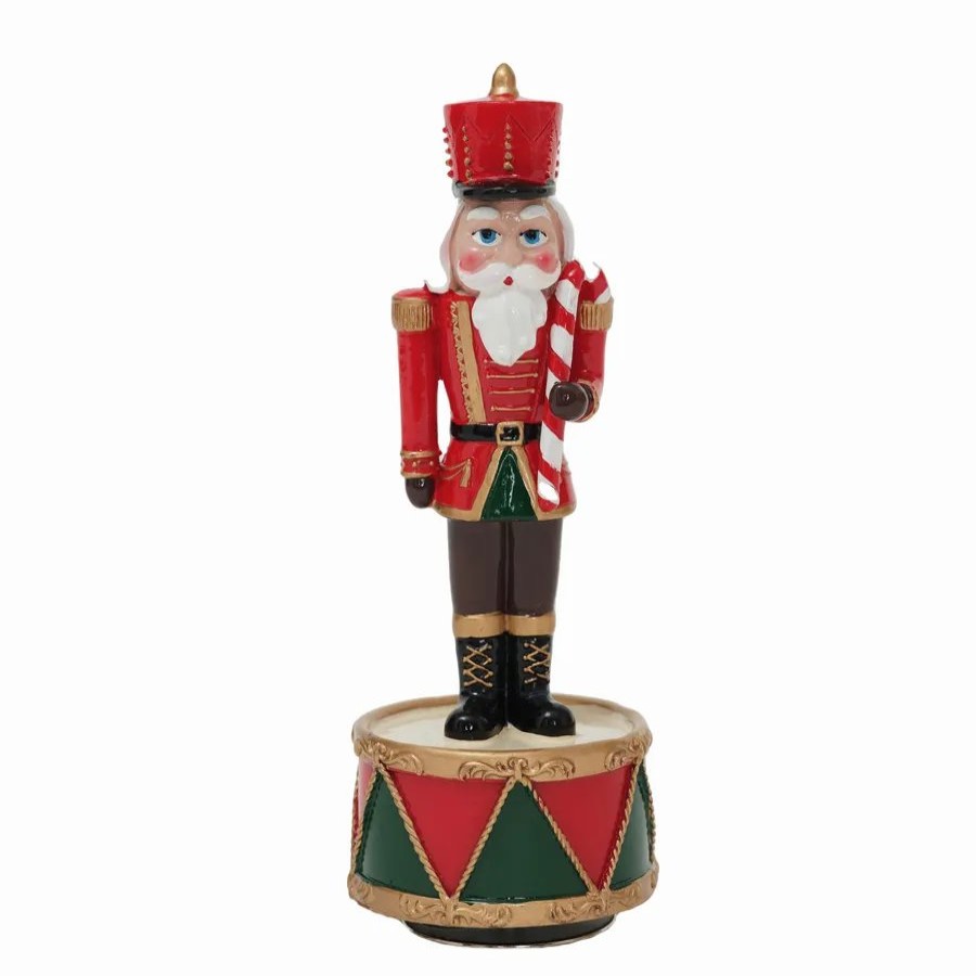 Ornaments | Karaca Home Karaca Home New Year Christmas Musical Nutcracker Figure, 8Cmx8Cmx12Cm, Red Multi