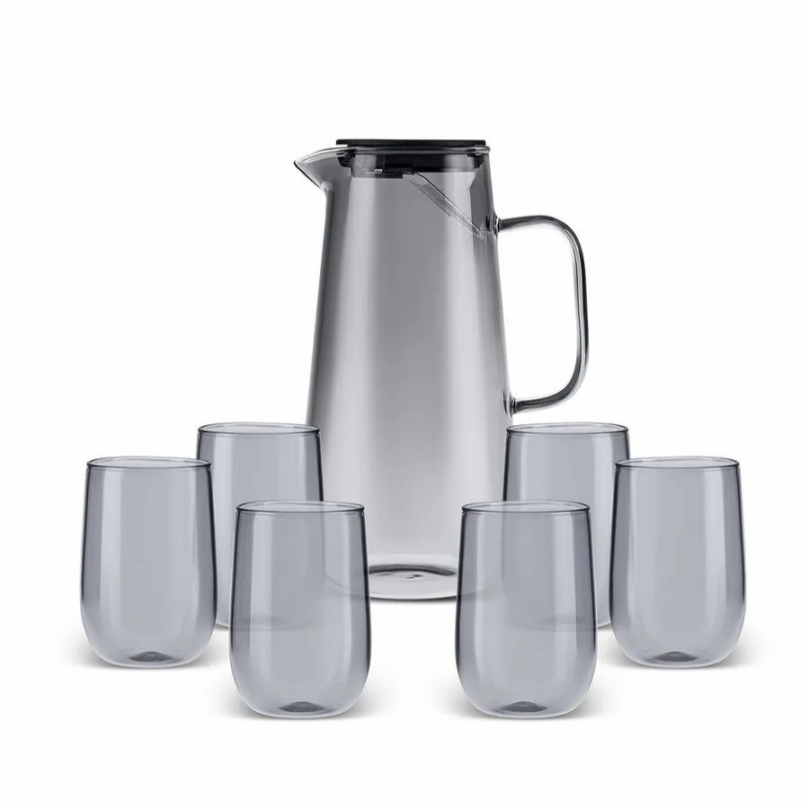 Decanters | Karaca Karaca Parma 7 Piece Pitcher Set, Blue