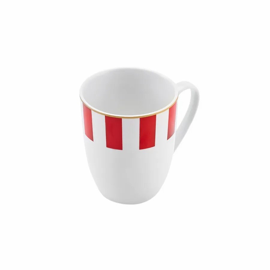 Mugs | Karaca Karaca Circus Porcelain Mug, 330Ml, Red White Gold