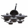 Biogranite Cookware Sets | Karaca Karaca Biogranite Black Gold 12-Piece Non-Stick Cookware Set, Black Gold