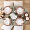 New Generation Bone China Dinner Sets | Karaca Karaca Nora 74-Piece New Generation Bone China Dinner Set For 12 People, White Multi