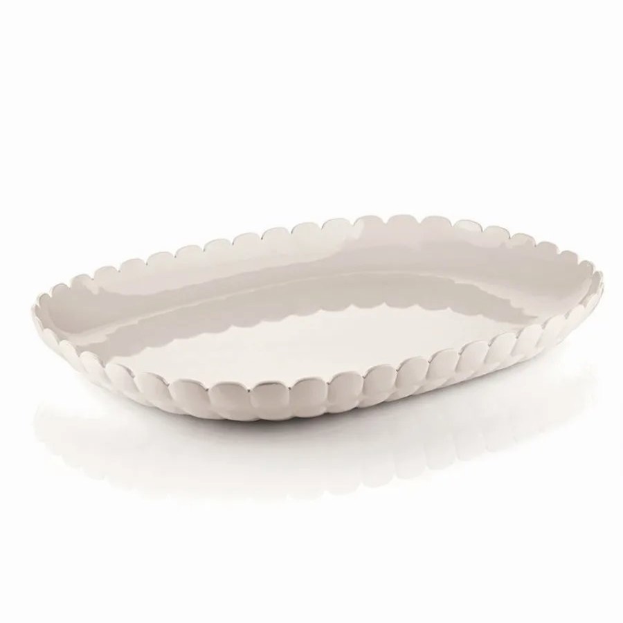 Serving Platters | Guzzini Guzzini Tiffany Serving Platter, Large, Cream