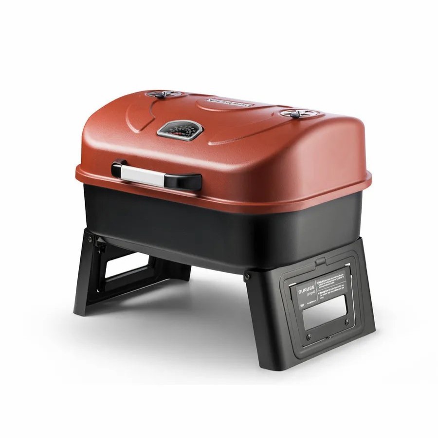 Bbqs | Guruss Guruss Go Grill Charcoal Barbecue, 51Cmx37Cm, Oxide Red Black