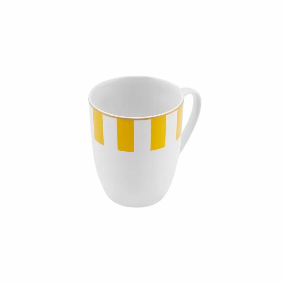 Mugs | Karaca Karaca Circus Porcelain Mug, 330Ml, White Yellow Gold