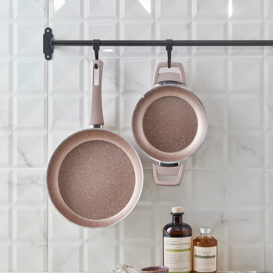 Pan Sets | Karaca Karaca Biogranite Rose Gold 2-Piece Induction Pan Set, Rose Gold