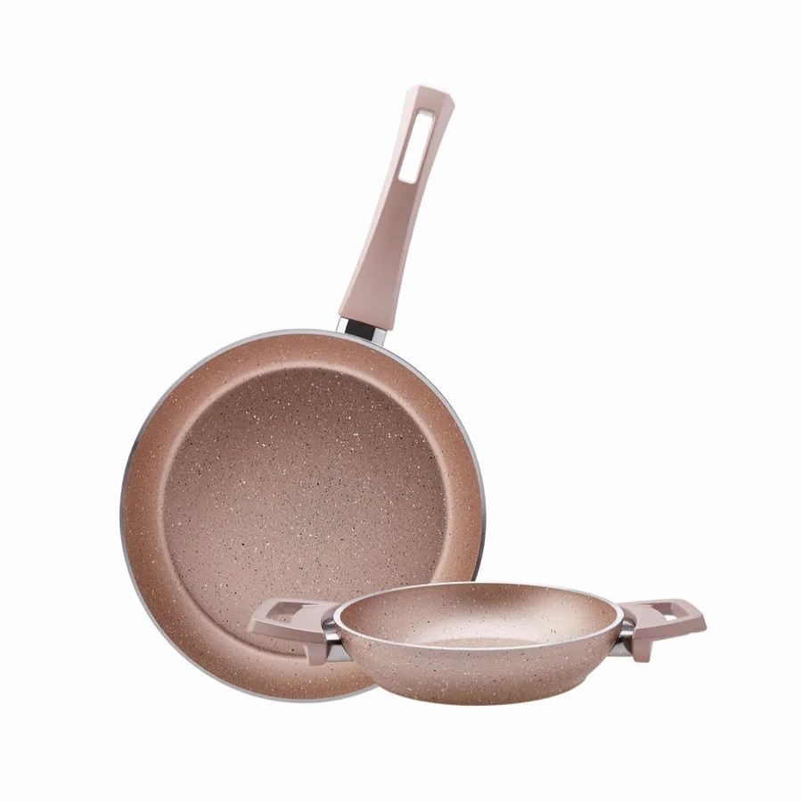 Pan Sets | Karaca Karaca Biogranite Rose Gold 2-Piece Induction Pan Set, Rose Gold