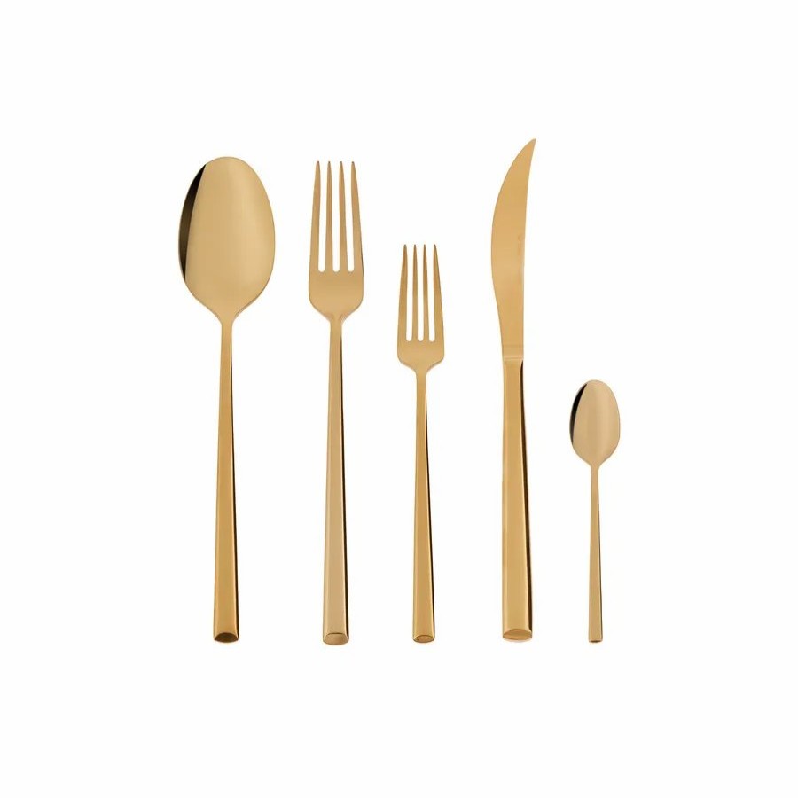 Cutlery Sets | Karaca Karaca Tivoli 30 Piece Stainless Steel Cutlery Set For 6 People, Gold