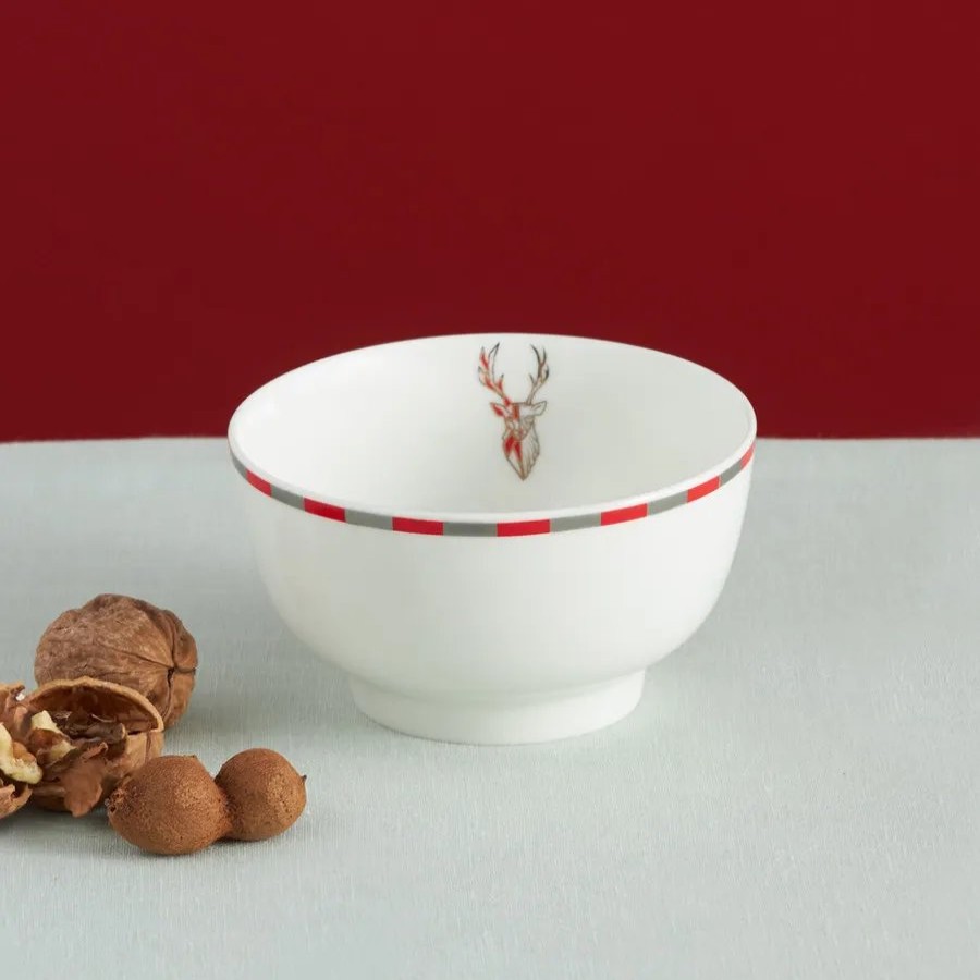 Bowls | Karaca Karaca Aries Porcelain Snack Bowl, 12Cm, Red Blue Multi