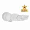 New Generation Bone China Dinner Sets | Karaca Karaca Red Carpet Collection Streamline Hole 59-Piece New Generation Bone China Dinner Set For 12 People, Gold White