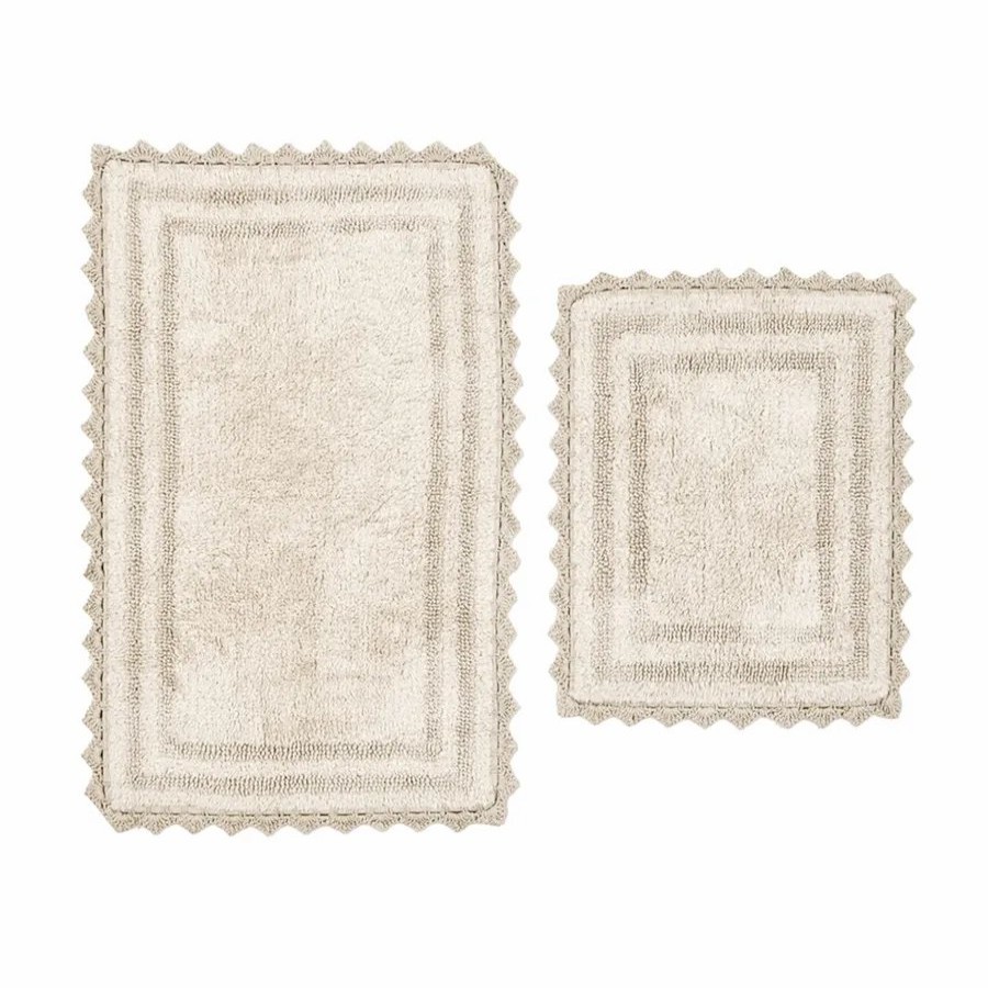 Bath Mats | Karaca Karaca Frame Bath Mat Set, 2 Piece, Beige