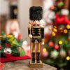 Ornaments | Karaca Home Karaca New Year Christmas Nutcracker With Black Hat Figure, 25Cm, Black Multi