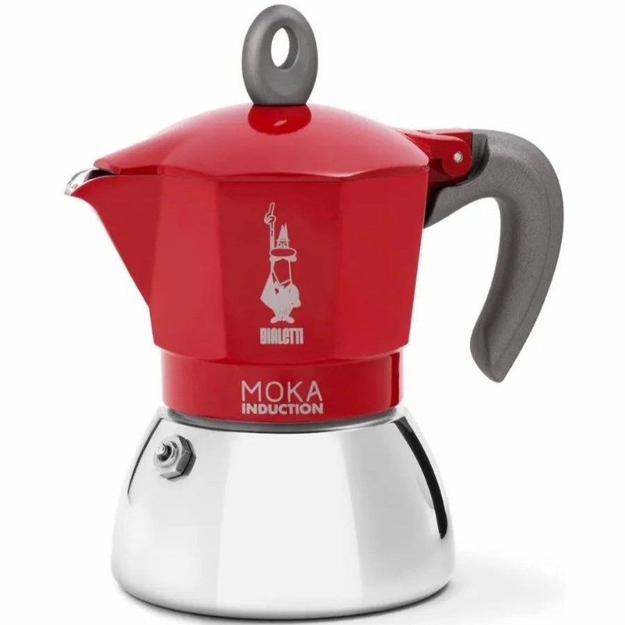 Cafetieres | Bialetti Bialetti Moka Induction Stove-Top Espresso Coffee Maker, 4 Cups, Red