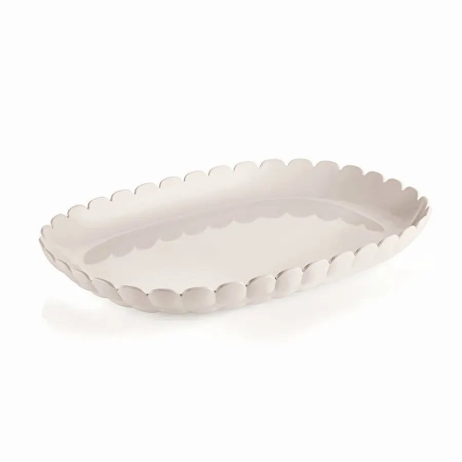 Serving Platters | Guzzini Guzzini Tiffany Serving Platter, Medium, Cream