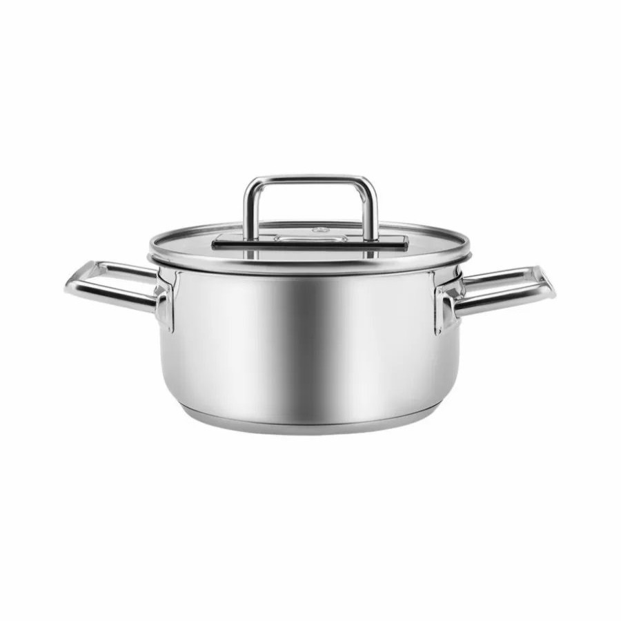 Pots | Karaca Karaca Grace Stainless Steel Induction Stockpot With Lid, 20Cm, Silver