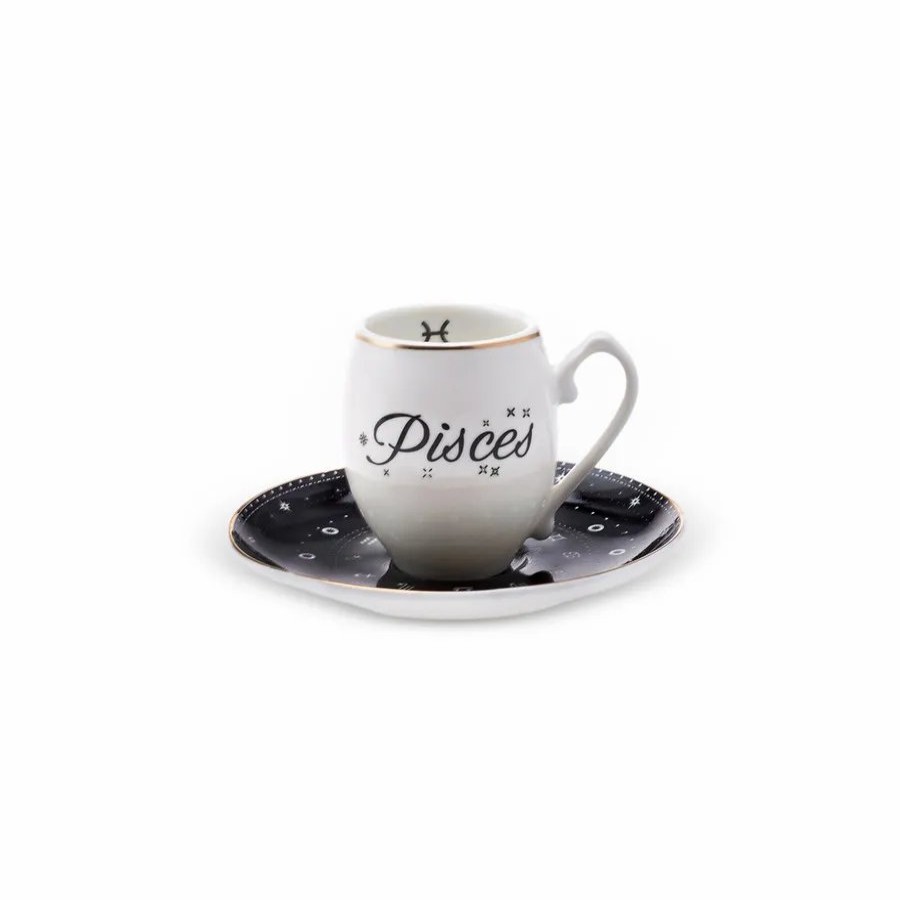 Cups & Saucers | Karaca Karaca Signs Of The Zodiac Pisces Porcelain Espresso Turkish Coffee Cup, 90Ml, Multi