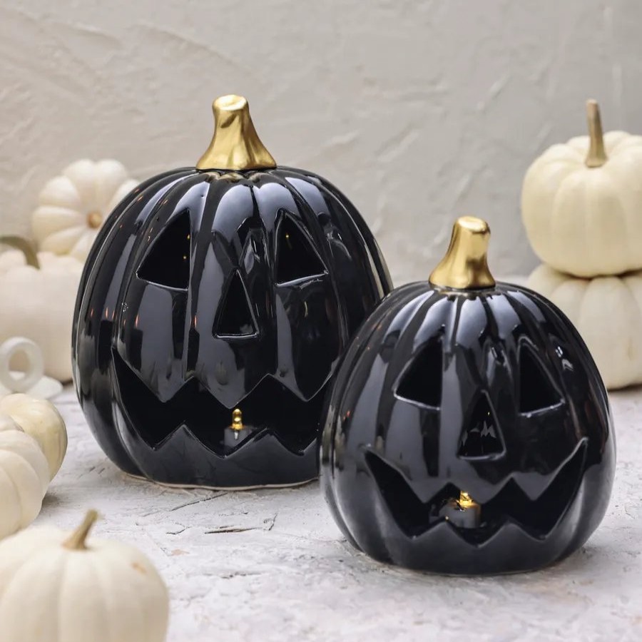 Ornaments | Karaca Karaca Halloween Led Light Trinket, 15Cm, Black Gold