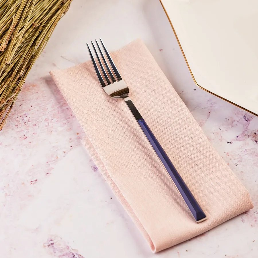 Mix And Match Cutlery | Karaca Karaca Salzburg Stainless Steel Table Fork, 21Cm, Indigo Silver