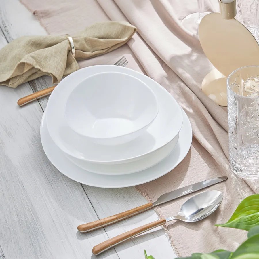 Glass Dinner Sets | Karaca Karaca White Pure 24-Piece Glass Dinner Set ...