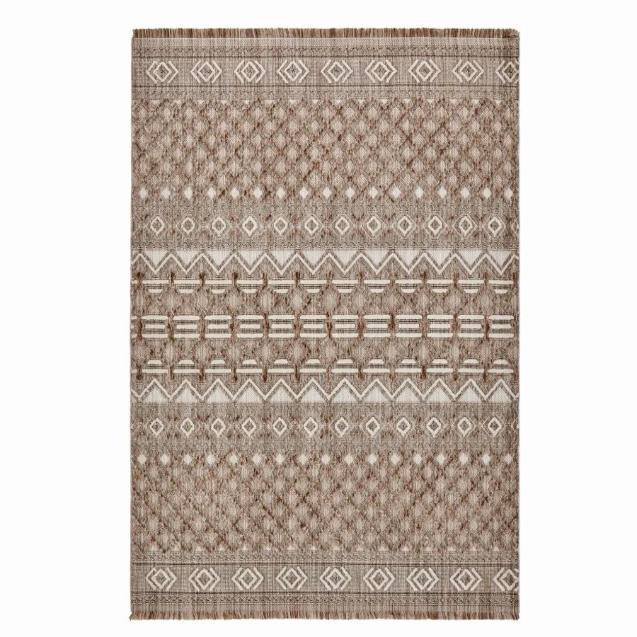 Scandinavian Rugs | Kasmir Rugs Kasmir Rugs 724 Scandinavian Sven Rug, 80Cmx150Cm, Brown Cream