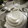 New Generation Bone China Dinner Sets | Karaca Karaca Streamline Saki 59-Piece New Generation Bone China Dinner Set For 12 People, White Gold