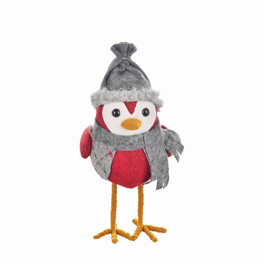 Ornaments | Karaca Home Karaca Home New Year Christmas Robin Bird Plush Toy Decoration, 23Cm, Multi