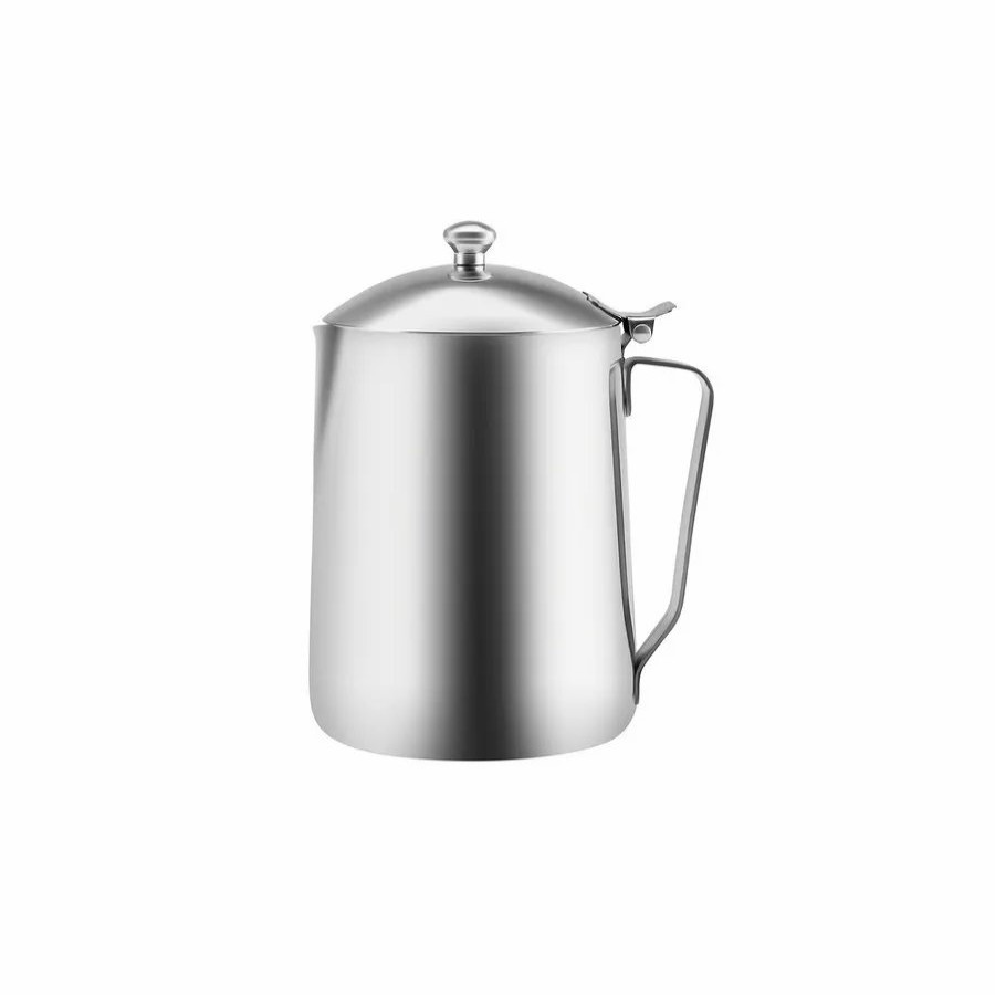 Cafetieres | Karaca Karaca Barista Stainless Steel Milk Jug With Lid, 1.5L, Silver