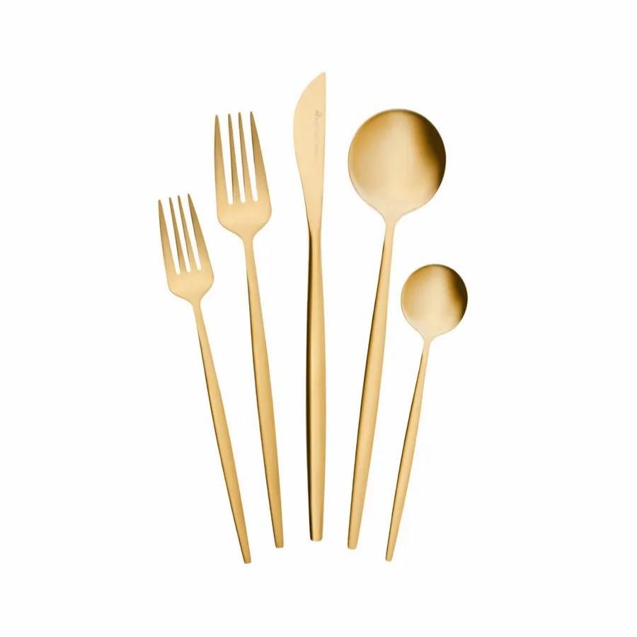 Cutlery Sets | Karaca Karaca Orion 30 Piece Stainless Steel Cutlery Set For 6 People, Matte Gold