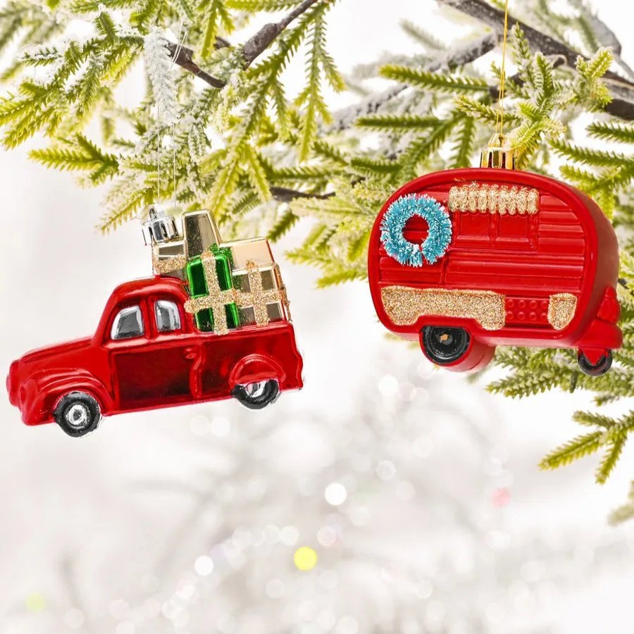 Ornaments | Karaca Home Karaca Home New Year Christmas Truck & Caravan Tree Decoration Set, 2 Piece, Multi