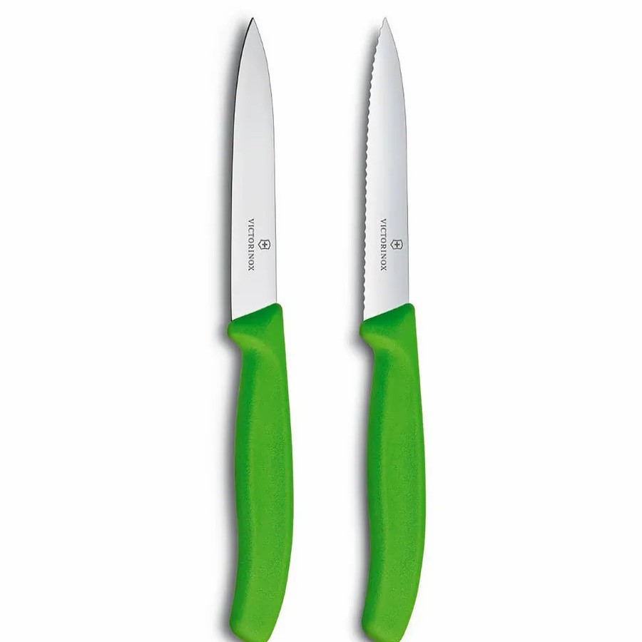 Knife Sets | Victorinox Victorinox Swiss Classic 2 Piece Paring Knife Set, 10Cm, Green Silver