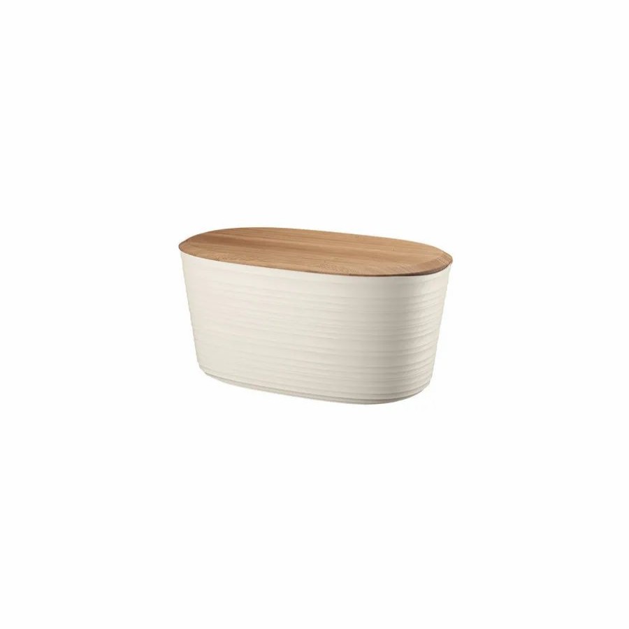 Bread Bins | Guzzini Guzzini Tierra Bread Box, 39.2Cmx23.2Cm, Light Cream