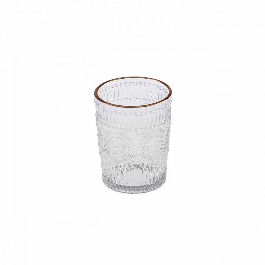 Tumbler Glasses | Karaca Karaca Sunflower 6 Piece Glass Tumbler Glass Set, 250Ml, Transparent Gold