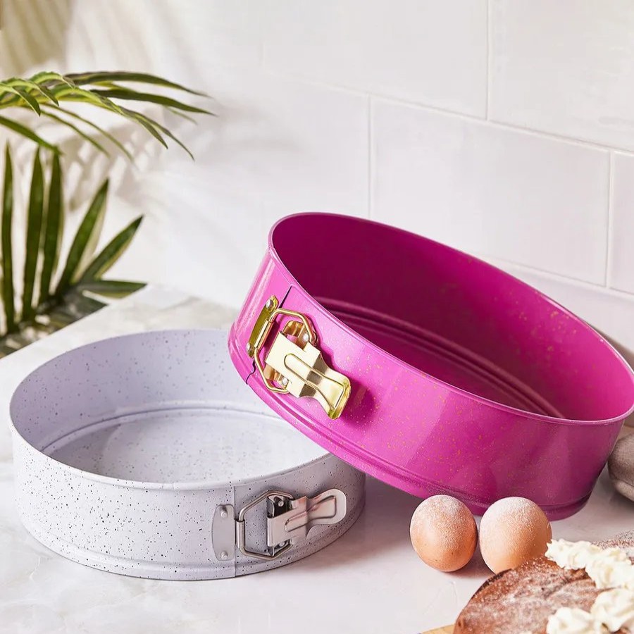 Bakeware Sets | Karaca Karaca Super Metal Bakeware Set, 2 Piece, Grey Fuchsia