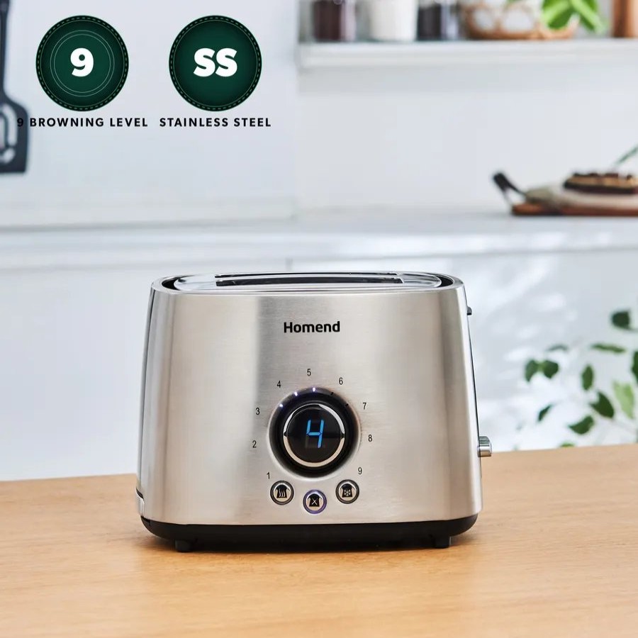 Toasters | Homend Homend Breadfast 1502 Toaster, Silver Black