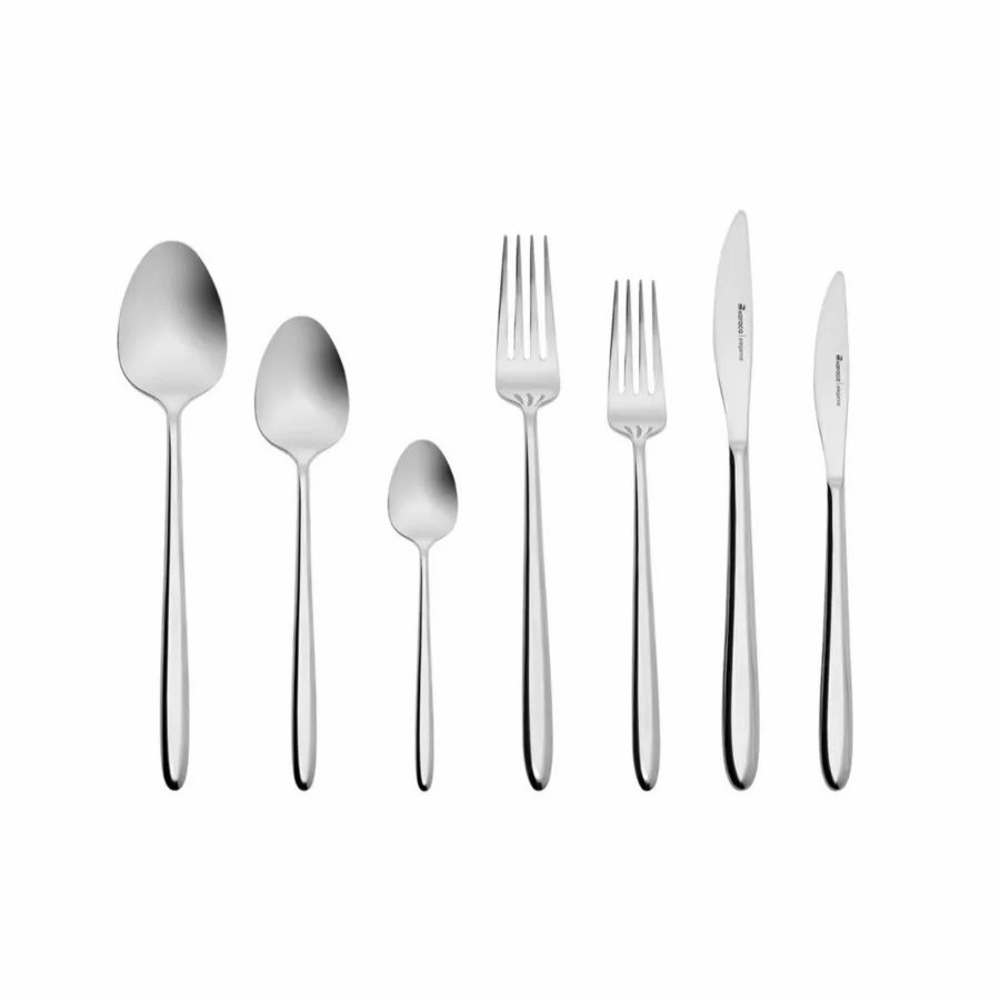 Cutlery Sets | Karaca Karaca New Flow 84 Piece Stainless Steel Cutlery Set For 12 People, Silver