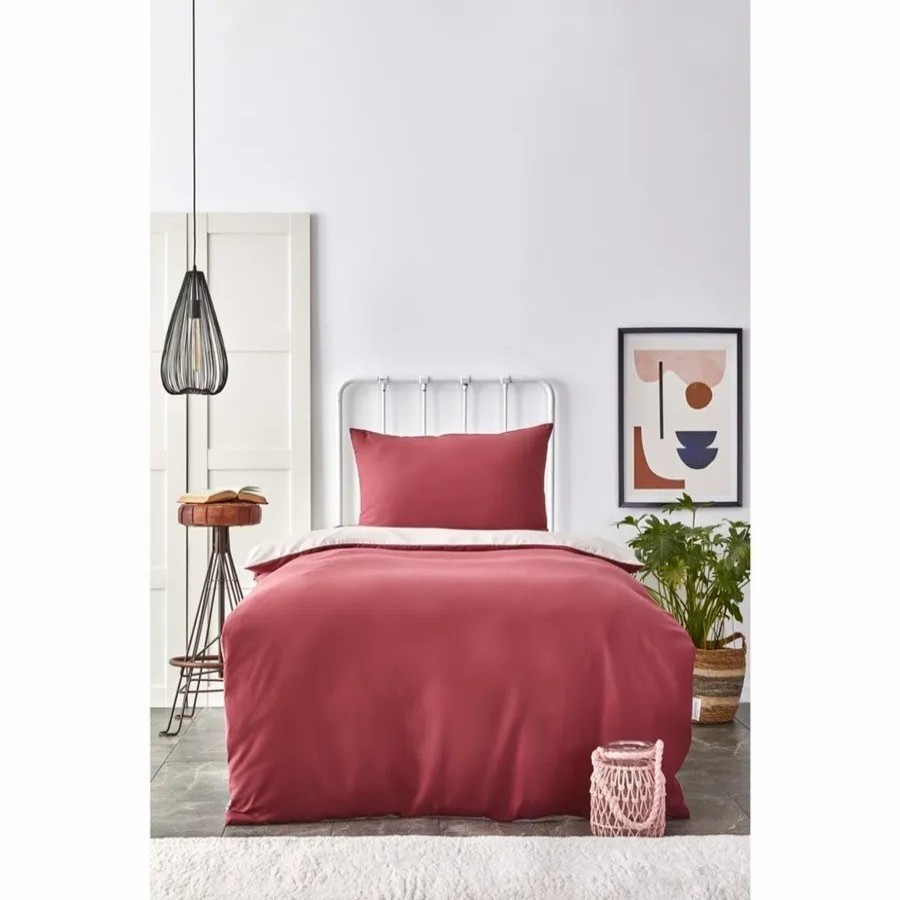 Duvet Cover Sets | Karaca Karaca Home Duvet Cover Set, Single, Burgundy Beige