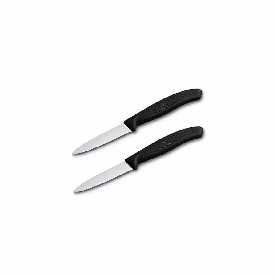 Knives | Victorinox Victorinox Swiss Army Serrated Paring Knife, 6Cm, Black