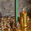 Candle Holder | Karaca Home Karaca Home New Year Lanny Candle Holder, 7.4Cmx4.2Cmx7.6Cm, Gold